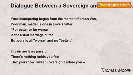 Thomas Moore - Dialogue Between a Sovereign and a One-Pound Note
