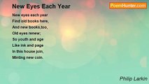 Philip Larkin - New Eyes Each Year