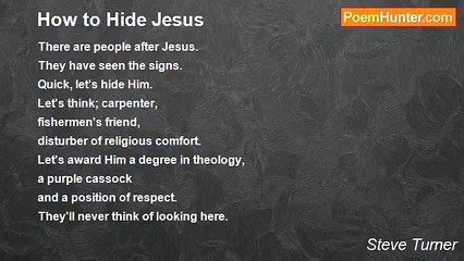 Steve Turner - How to Hide Jesus