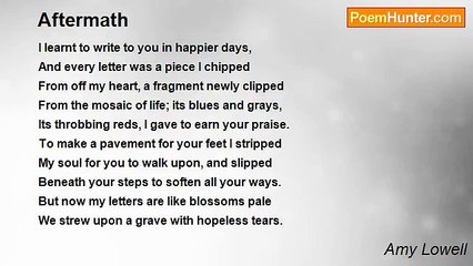 Amy Lowell - Aftermath
