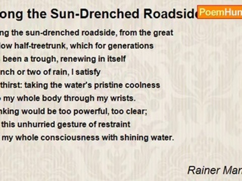 Rainer Maria Rilke - Along the Sun-Drenched Roadside
