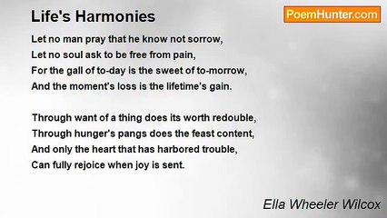 Ella Wheeler Wilcox - Life's Harmonies