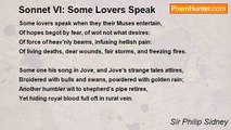 Sir Philip Sidney - Sonnet VI: Some Lovers Speak