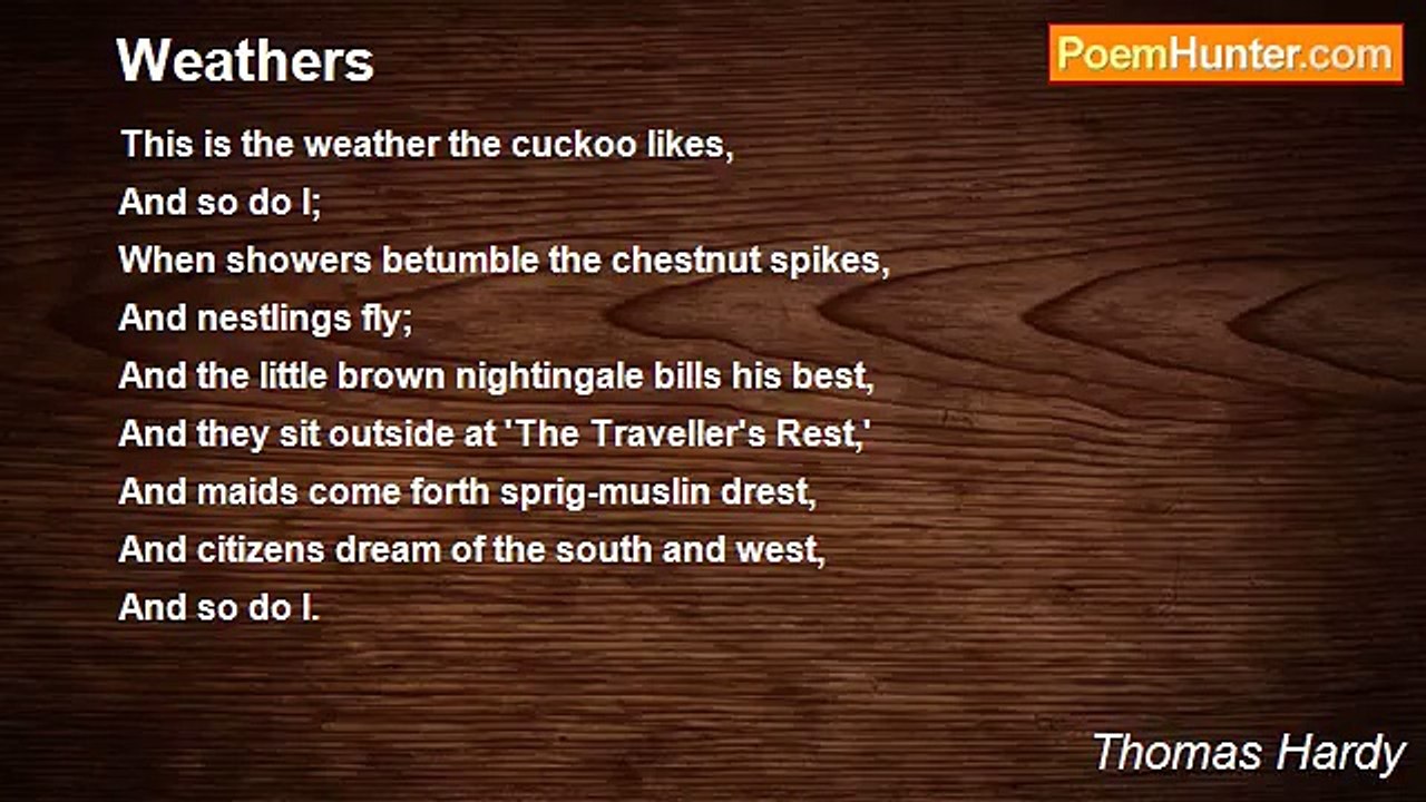Thomas Hardy - Weathers