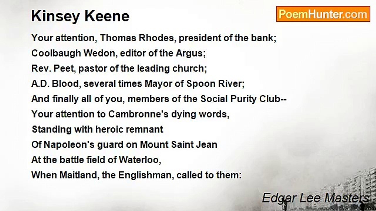 Edgar Lee Masters - Kinsey Keene