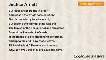 Edgar Lee Masters - Justice Arnett