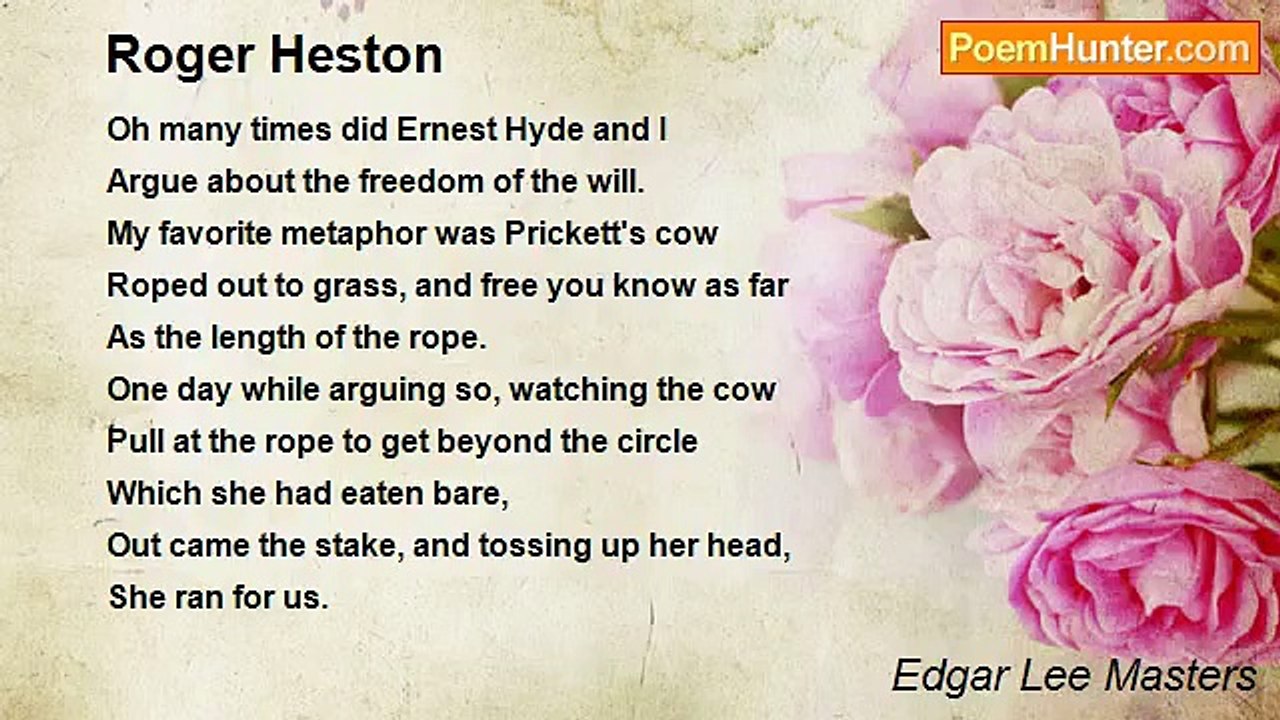 Edgar Lee Masters - Roger Heston