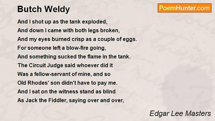Edgar Lee Masters - Butch Weldy