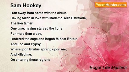 Edgar Lee Masters - Sam Hookey