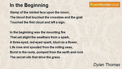 Discover the Poignant Beginnings of Dylan Thomas's 'In the Beginning' ✨