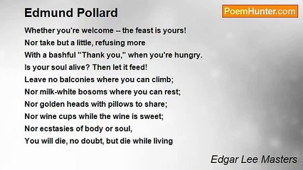 Edgar Lee Masters - Edmund Pollard