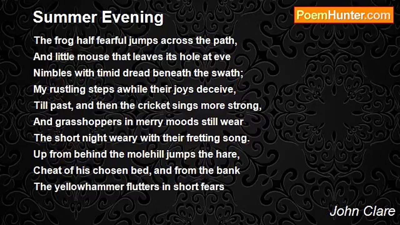 John Clare - Summer Evening