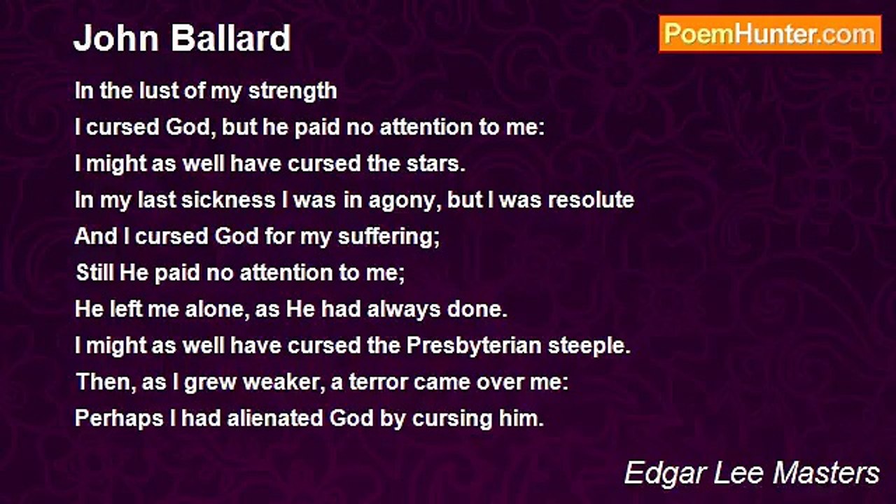 Edgar Lee Masters - John Ballard