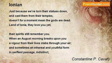 Constantine P. Cavafy - Ionian