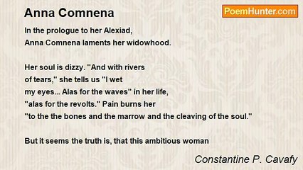 Constantine P. Cavafy - Anna Comnena