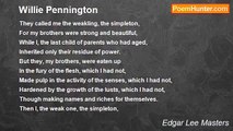 Edgar Lee Masters - Willie Pennington