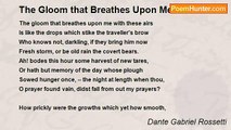 Dante Gabriel Rossetti - The Gloom that Breathes Upon Me