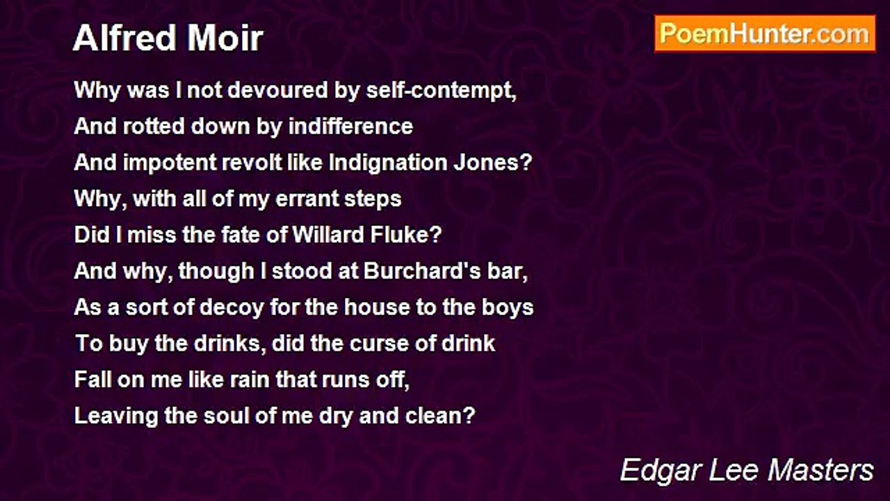 Edgar Lee Masters - Alfred Moir