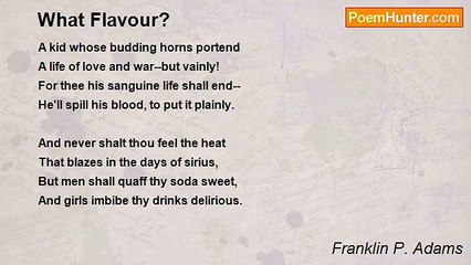 Franklin P. Adams - What Flavour?