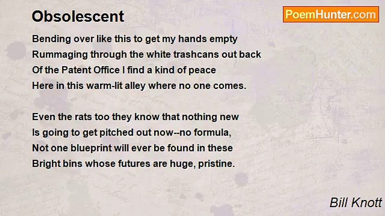 Bill Knott - Obsolescent