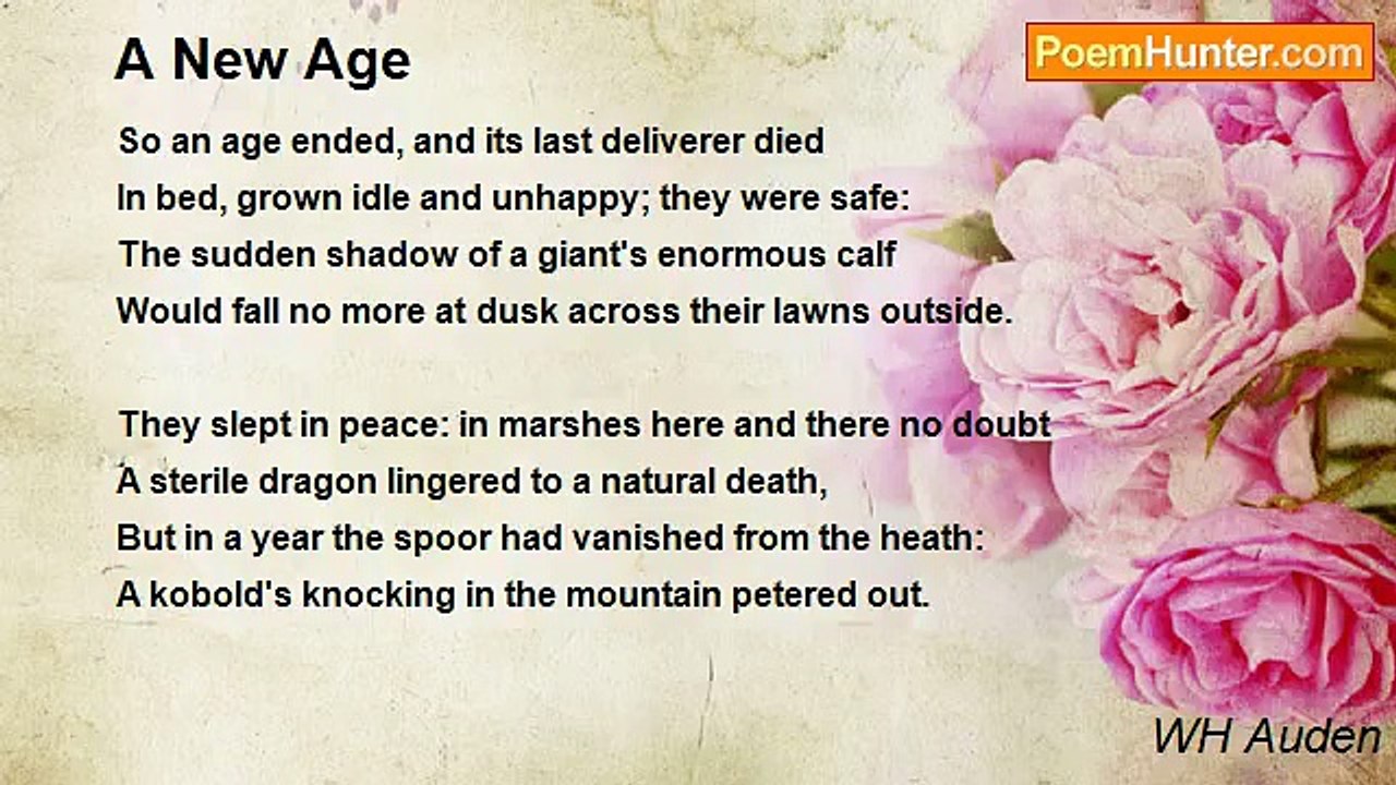 WH Auden - A New Age