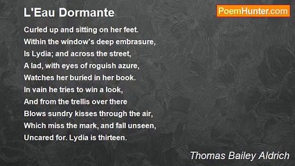 Thomas Bailey Aldrich - L'Eau Dormante