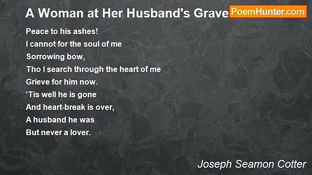 Joseph Seamon Cotter - A Woman at Her Husband's Grave