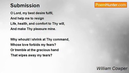 William Cowper - Submission