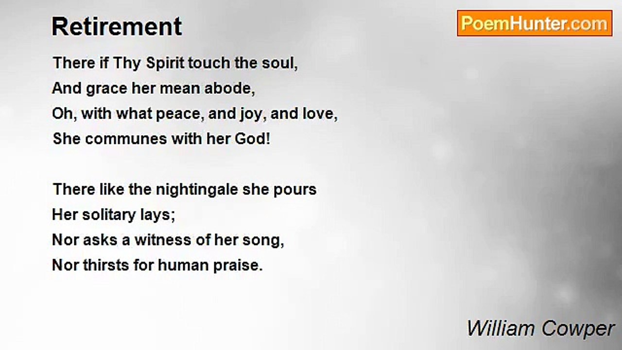 William Cowper - Retirement