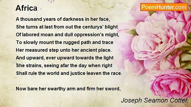 Joseph Seamon Cotter - Africa