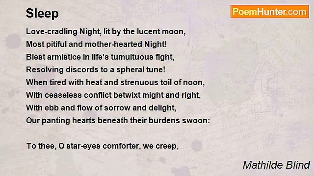 Mathilde Blind - Sleep