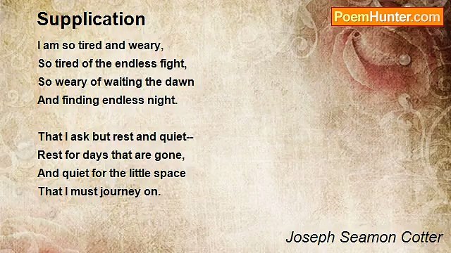 Joseph Seamon Cotter - Supplication
