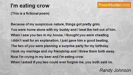 Randy Johnson - I'm eating crow