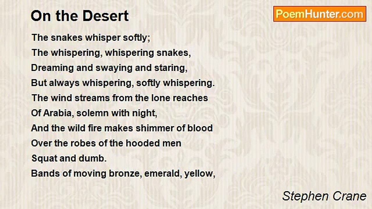 Stephen Crane - On the Desert