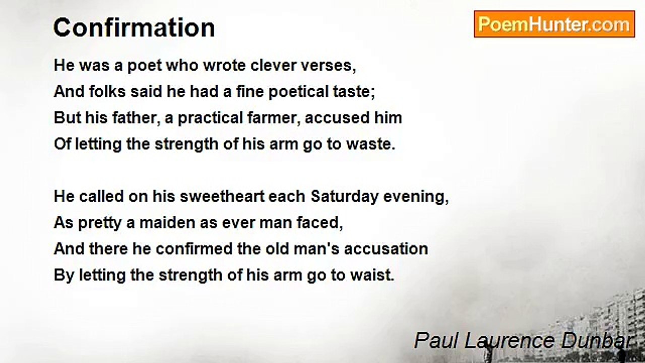Paul Laurence Dunbar - Confirmation