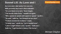 Michael Drayton - Sonnet LIX: As Love and I