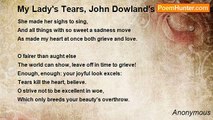 Anonymous - My Lady's Tears, John Dowland's Third and Last Book of Songs or Airs