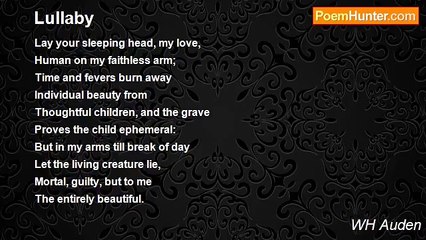 WH Auden - Lullaby