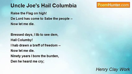 Henry Clay Work - Uncle Joe's Hail Columbia