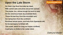 Edmund Waller - Upon the Late Storm