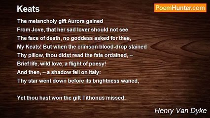 Henry Van Dyke - Keats