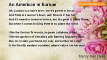 Henry Van Dyke - An American in Europe
