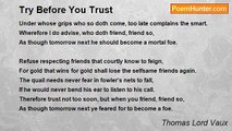 Thomas Lord Vaux - Try Before You Trust
