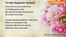 Anna Laetitia Waring - To the Superior Animal
