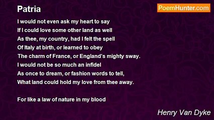 Henry Van Dyke - Patria
