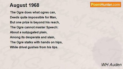 WH Auden - August 1968