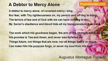Augustus Montague Toplady - A Debtor to Mercy Alone