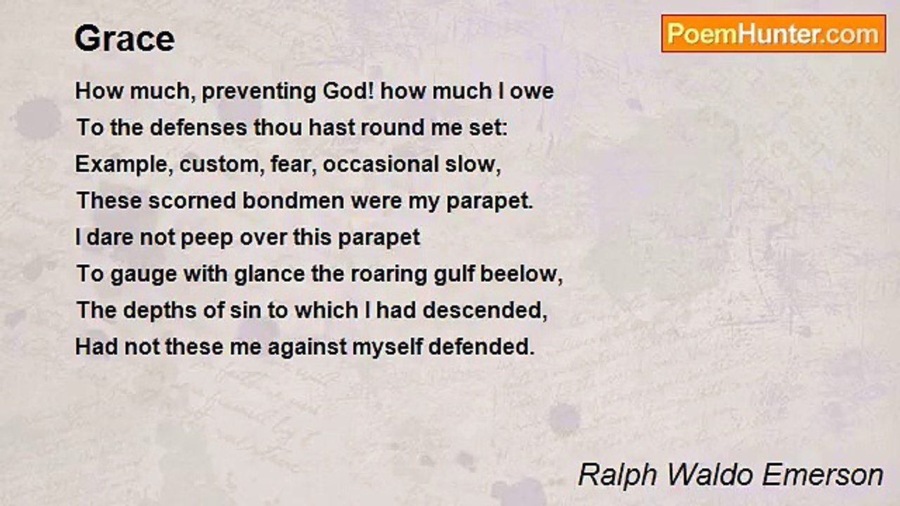 Ralph Waldo Emerson - Grace