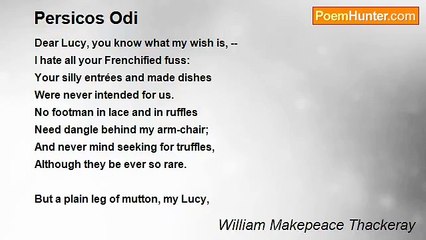 William Makepeace Thackeray - Persicos Odi