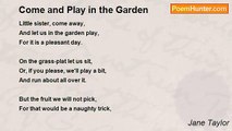 Jane Taylor - Come and Play in the Garden